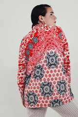 vintage long sleeve shirt with mandarin collar back