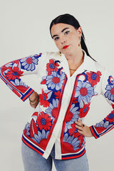 vintage long sleeve floral button up