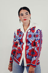 vintage long sleeve floral button up