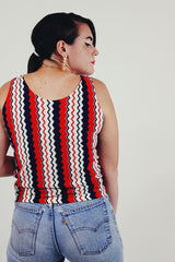 vintager chevron tank top back