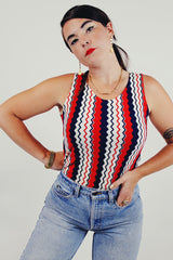 vintager chevron tank top front