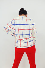 vintage long sleeve striped cardigan back