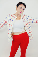 vintage long sleeve striped cardigan