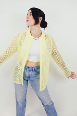 yellow vintage sheer cardigan
