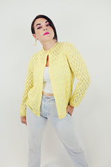 Yellow vintage knit cardigan