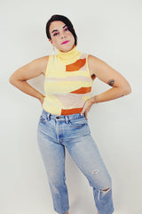 vintage sleeveless turtleneck sweater
