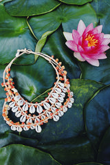 Vintage layered shell necklace