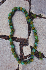 Vintage wool beaded necklace