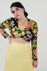 vintage floral crop top front