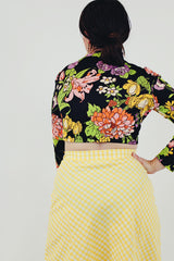 vintage floral crop top back