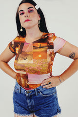 vintage short sleeve printed tee front