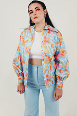 retro pastel vintage button up blouse