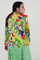 vintage floral lightweight blazer back