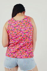 vintage ditsy floral top back