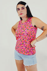 vintage ditsy floral top side