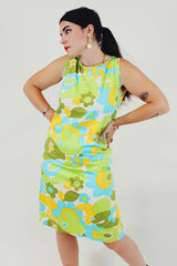 vintage floral shift dress front