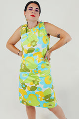 vintage floral shift dress front