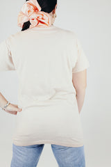 short sleeve vintage 1979 jethro tull t-shirt with graphic on the front light peach color