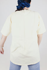 short sleeve white 1985 cosmic tour vintage tee with graphic on the front