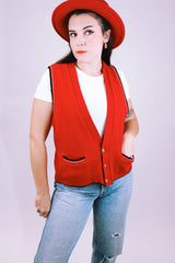 Button Up Sweater Vest