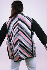 women's vintage cotton and patchwork jacket buttons up the front with pockets and mandarin collar