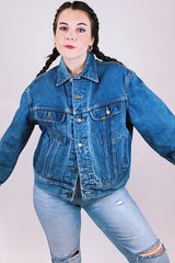 vintage 1970's Lee denim jacket buttons up the front has pockets