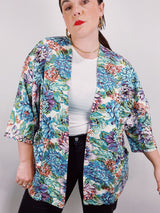 floral print open duster