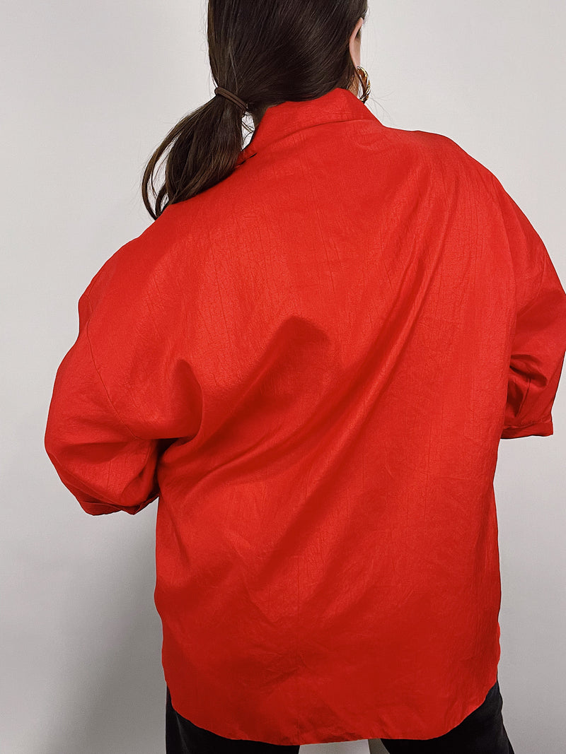 1980's red blouse