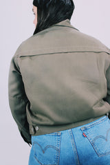 men's 1950's long sleeve brown work jacket 