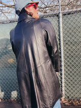black leather coat 