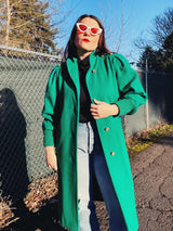 Turquoise Wool Coat