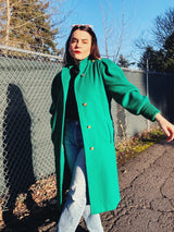 Turquoise Wool Coat