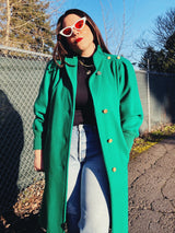 Turquoise Wool Coat