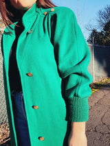 Turquoise Wool Coat