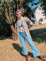 light wash flare denim levi's jeans 1970's vintage
