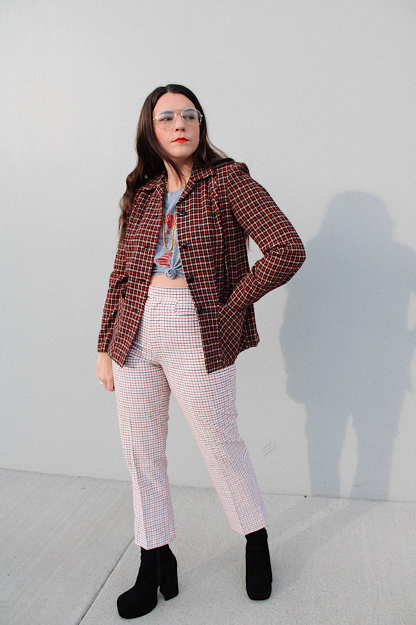 Checkered Wool Jacket