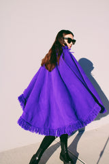 Purple Fringed Shawl