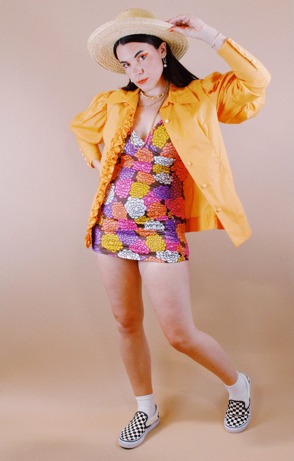 Floral Printed Vintage Swimsuit