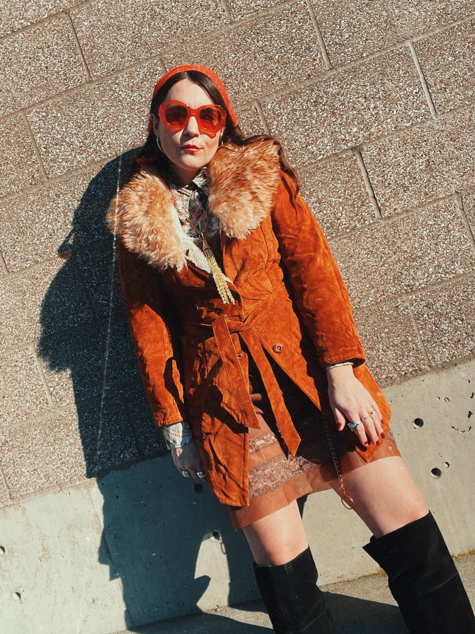 1970's Suede & Fur Trim Coat | Live Forever Vintage