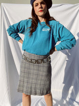 long sleeve blue pullover sweatshirt vintage 1970's 