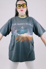 short sleeve black graphic band tee the moody blues 1996