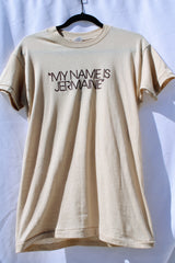 short sleeve tan t-shirt vintage 1976 jermaine jackson from motown records