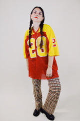red and yellow mesh football jersey vintage wilson's