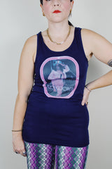 navy blue alice cooper cotton tank top from the 1970's