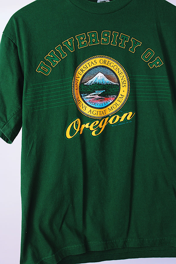 short sleeve green 1996 university of oregon t-shirt 