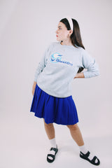 long sleeve grey vintage 1983 crew neck sweater with portland breakers graphic