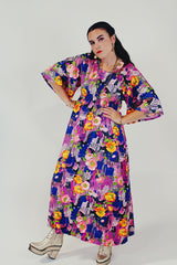 colorful vintage maxi dress front