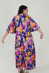 colorful vintage maxi dress back