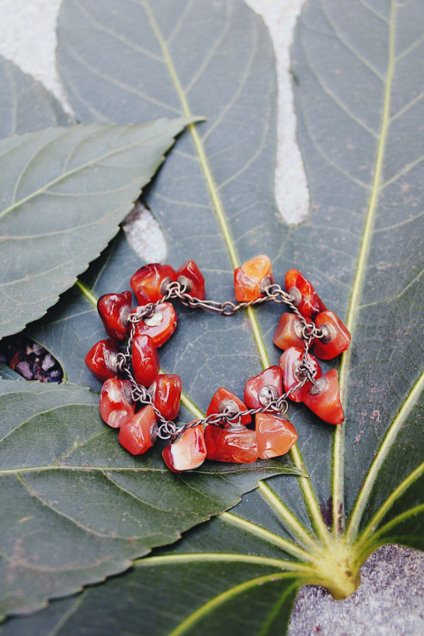 Vintage Carnelian stone bracelet