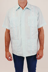 Vintage short sleeve embroidered shirt